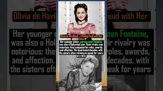 Olivia de Havilland &ndash; Lifelong Feud with Her Sister #facts #new#movie #history #love #hollywood #rip