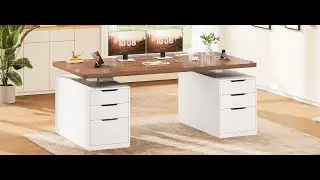 SEDETA 55 Inch Electric Standing Desk with 6 Drawers Adjustable Stand up Desk with Power Outlets