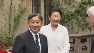 Japan's Emperor and Empress visit Balliol College in Oxford
