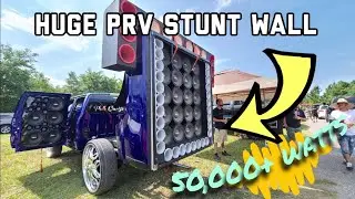 Silverado with Huge Stunt Wall inside lift up bed! + custom doors PRV AUDIO! PAREDAO ESTADOS UNIDOS