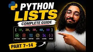 ১ ভিডিওতে Python Lists Mastery 🚀 | Complete Python Lists Tutorial in Bangla (Parts 7-14)