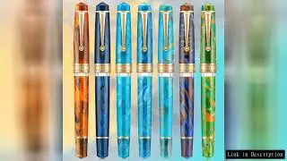 Smooth Asvine P20 Piston Filling Fountain Pen Acrylic Beautiful Patterns EF/F/M Nib with Golden Clip