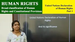 United Nations Declaration of Human Rights - Part 1 | Christ OpenCourseWare