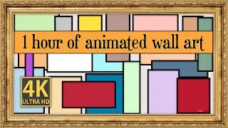 1 hour of silent Animated abstract framed Wall art - 4K UHD #background #backgroundanimation #framed
