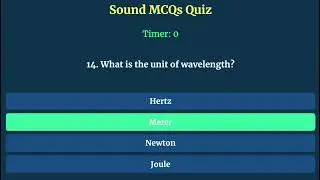 Class 9 Science | Sound | Chapter 11 MCQs | Physics Quiz for All Exams