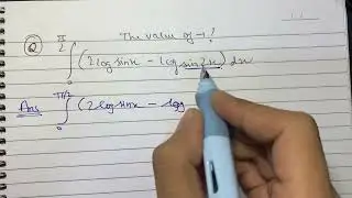Integrate 0 to π/2 of 2log(sinx)-log(sin2x) | `int_(0)^(pi//2) (2log sin x-log sin 2x)dx`