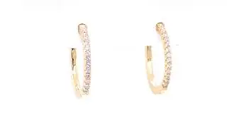 Small Oval CZ Hoops
