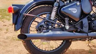 RedRooster Silencer for Royal Enfield Classic 500 Stealth Black 4K video