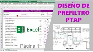 Dise&ntilde;o de Prefiltro - PTAP (plantilla excel profesional)