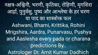 Nakshatra Pada results Nakshatra  Charan phal Chandra Nakshatra Phal Moon Constellation predictions