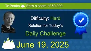 Microsoft Solitaire Collection: TriPeaks - Hard - June 19, 2025