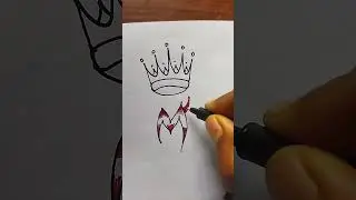 M👑 letter art #design #shorts #art #youtubeshorts #M #letterart