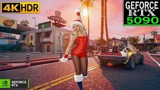 Fortnite *CRAZY* Santa Brina Skin Gameplay | RTX 5090 4K MAX Graphics + Ray Tracing ON