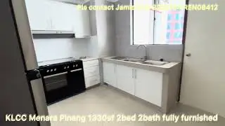 KLCC Menara Pinang 1330sf 2 bed1 open space 2 bathroom with balcony. Most items are brand new