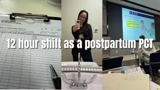 FIRST 12 HOUR SHIFT as a mother baby patient care tech in the hospital, nursing school!