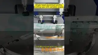 Single head aluminium profile cutting saw with variable angles