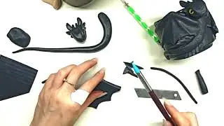 FREE Video tutorial polymer clay Toothless dragon mug how to train your dragon fanart DIY