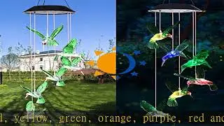 Solar Light,Hummingbird Wind Chimes Outdoor, Gifts for mom/Grandma/Wife/Daughter/Sister/Aunt/Grandm