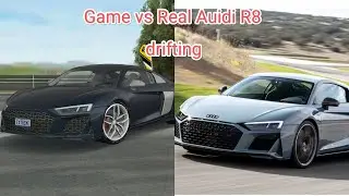 GAME AND REAL AUDI R8 DRIFTING//#cars #extremecardrivingsimulator #extreme