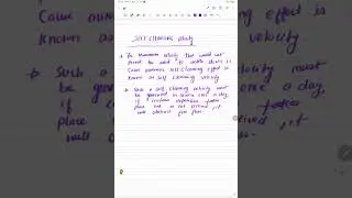 Self Cleaning velocity details