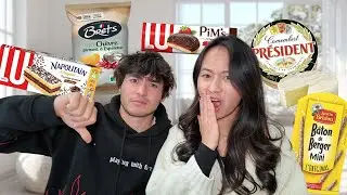 Je fais goûter des snacks FRANÇAIS à mon copain 🧀🍩