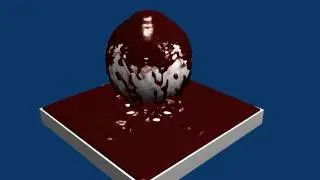 My 1st Blender 3D fluid animation _red_ HD