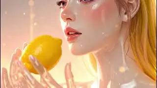 ★ASMR★ Glass Girl Eating A Crystal Lemon ガラスの少女がクリスタルのレモンを食べる音 #asmr #chewingsounds