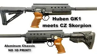 Tactical carbine bodykit for Huben GK1 air pistol: Military grade aluminum, NO 3D Print!