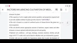 factors influencing cultivation of medicinal plants (Part-1)