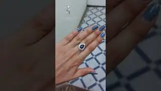 Silver 925 blue Oval Exclusive Collection Diamond Ring For Girls | #jewelry Collection 2021
