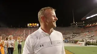 Follow Bryan Harsin off the field after his 1st win at Auburn
