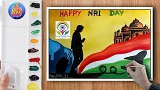 Pravasi Bharatiya Divas Poster Drawing। NRI Poster Drawing 2021 #kaushiksartandcraft