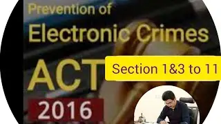 Section1&3 to 11The Prevention of Electronic Crimes Act 2016 (PECA) amended 2025(1st Lecture)#lawyer