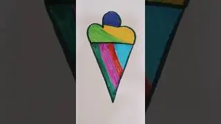 Colourful Ice cream 🍦🍨#art #colouring #icecream #drawing #shorts #youtubeshorts