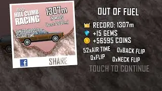 Hill Climb Racing 1.67.0 (120 fps): Family Car + Mars 1307m (full run)