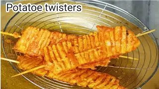 Potatoes twister homemade recipe!! easy potato twister at home!