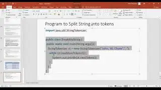 Java StringTokenizer Class