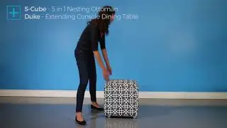 THE S-CUBE 5-in-1 Nesting Ottoman | Small Space Plus