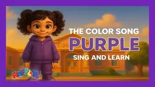 Purple Color Song for Kids  | Learn Colors with Fun Animations 🦋 Educational Songs by The Happlets