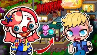 😱 DARK CLOWN IN SUBWAY / AVATAR WORLD HORROR STORY