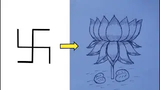 How to Draw Lotus drawing easy for beginner \ Lotus drawing