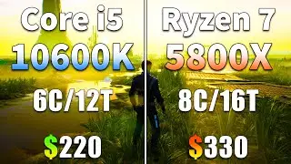 Core i5 10600K vs Ryzen 7 5800X | PC Gaming Benchmark Test
