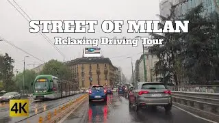MILANO, ASMR RELAXING DRIVING TOUR | RAINY DAY 4K-UHD (MAY 2021)