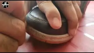 Tutorial jahit kasut || jahitan tangan tepi kasut nampak kemas