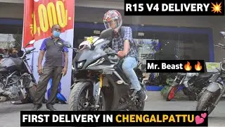 FIRST DELIVERY IN CHENGALPATTU R15 V4 😈💥| R15 V4 M First Impression🔥 & Full Review in Tamil
