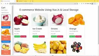 How To Create Dynamic E-commerce Website Using Vue.js & Local Storage. #localstorage #vue #vuejs