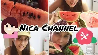 Refreshing Watermelon budots Grapes 🍇 DailyLifeVlog #18 MukbanG Nica Channel Let&rsquo;s eaT yaHoooooo