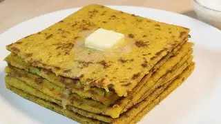 मक्की का आलू प्याज़ पराठा ,Aloo Pyaz Makki Ka Paratha | सर्दियों का Special Corn Paratha Recipe 
