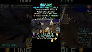 Limited challenge Dark disaster stage 7|Manual/Full AUTO|👉2 TEAMs/Ok👍New Players👪🦕