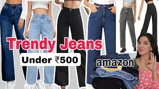 Amazon Jeans Haul under 500 *HUGE* High Waisted Jeans Haul 😍 💕 || #amazon